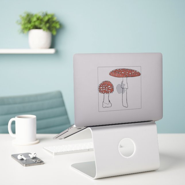 Amanita Mushrooms Fun Fungi CUSTOMIZE IT  (Laptop On Desk)