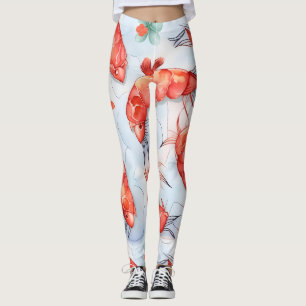 Amano Shrimp Watercolor Colourful Pattern Leggings
