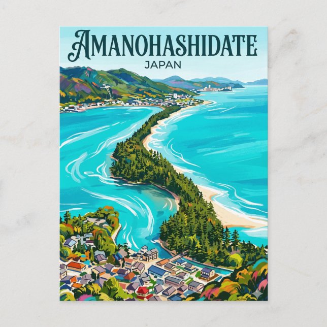 Amanohashidate Japan Postcard (Front)