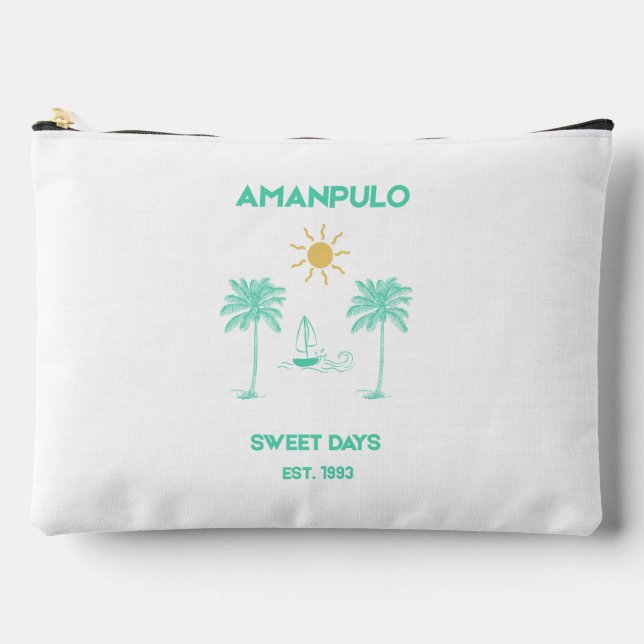 Amanpulo Private Island Retro Chic Accessory Pouch (Front)