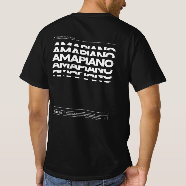 Amapiano Dance Culture DJ Raving T-shirt Dark (Back)