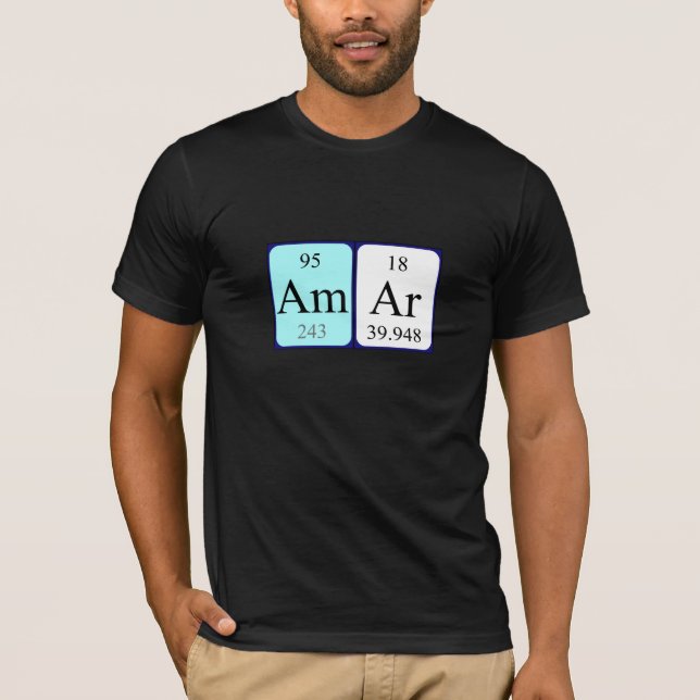 Amar periodic table name shirt (Front)