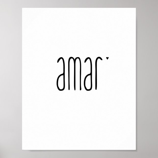 Amar - valentine typography poster (Front)