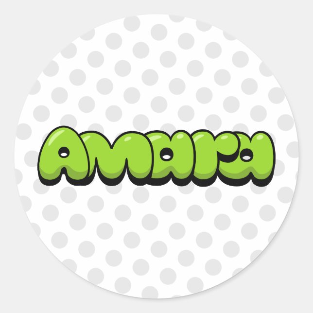 Amara Classic Round Sticker (Front)