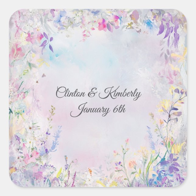 Amara Customisable Square Sticker (Front)