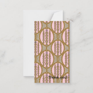 AMARA Dusty Pink and Gold Retro Geometric Pattern Card