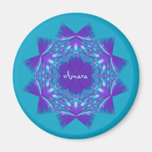 AMARA ~ STAR! Purple and Aqua ~ Stunning Design Magnet