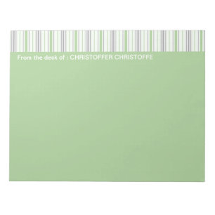 Amara Stripe pistachio From The Desk Of Notepad