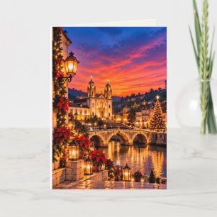 Amarante Portugal Blank Christmas Design 02 Holiday Card