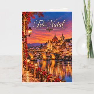 Amarante Portugal Feliz Natal Christmas Design 01 Holiday Card