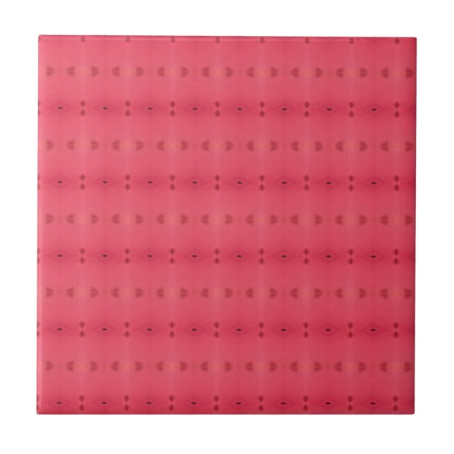 Amaranth cerise pink geometric design decor ceramic tile (Front)