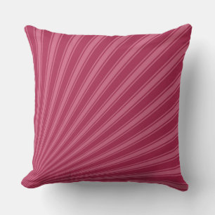 Amaranth deep purple Colour Stripe Funky Pattern Cushion