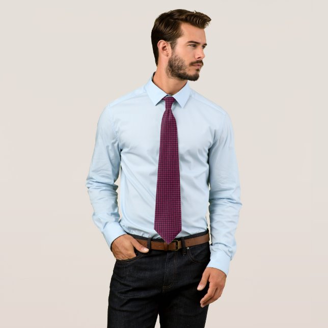 Amaranth Deep Purple Weave Pattern Tie (In Situ)
