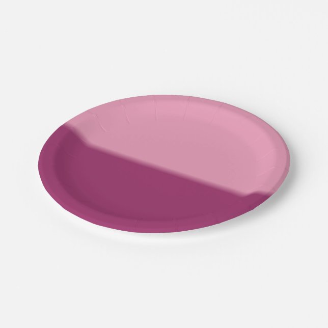 Amaranth Pink and Amaranth Purple Paper Plate (Angled)