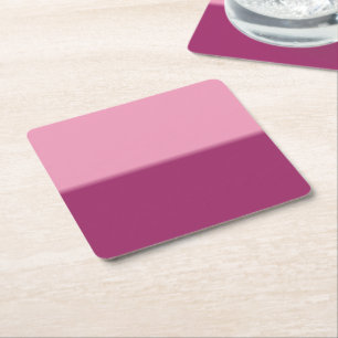 Amaranth Pink and Amaranth Square Paper Coaster