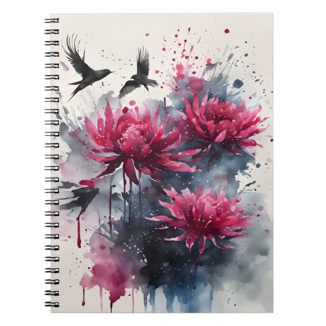 Amaranth - Watercolor flowers Notebook (Front)