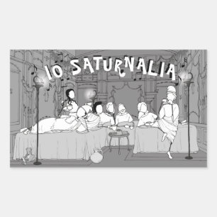 Amarantus' Saturnalia Card Rectangular Sticker