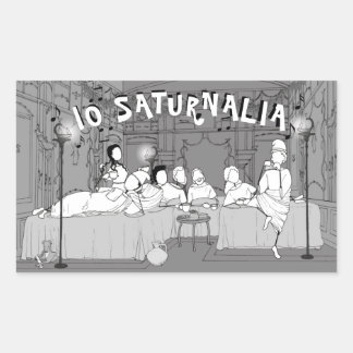 Amarantus' Saturnalia Card Rectangular Sticker