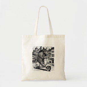 Amardillo riding a Vespa T-shirt Tote Bag