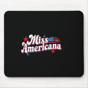 Amare Box America 4th Of July Miss Americana Retro Mouse Pad