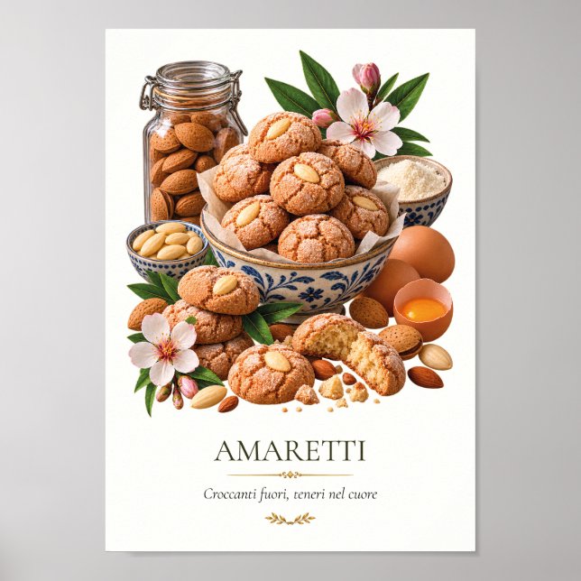 Amaretti – Vintage Italian Dessert Poster (Front)