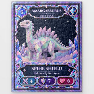 Amargasaurus Dinosaur, Rainbow Foil Art Jigsaw Puzzle