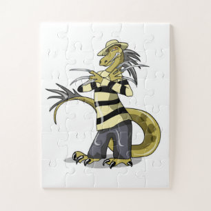 Amargasaurus Posing As Freddy Krueger. Jigsaw Puzzle