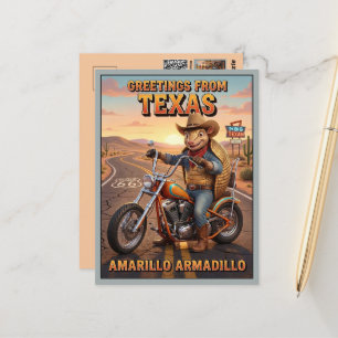 Amarillo 3D Greetings from Texas Travel Postcard