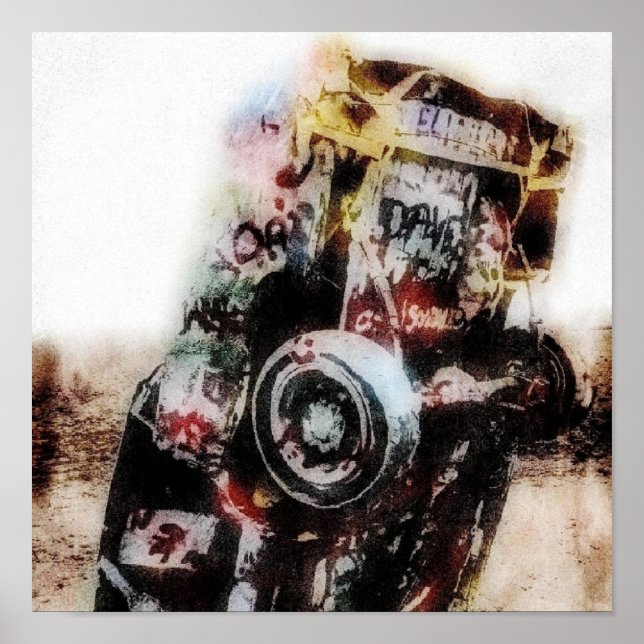 Amarillo Grunge Canvas Print (Front)
