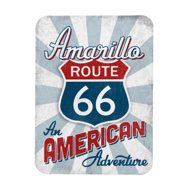 Amarillo Route 66 Vintage America Texas Magnet (Vertical)