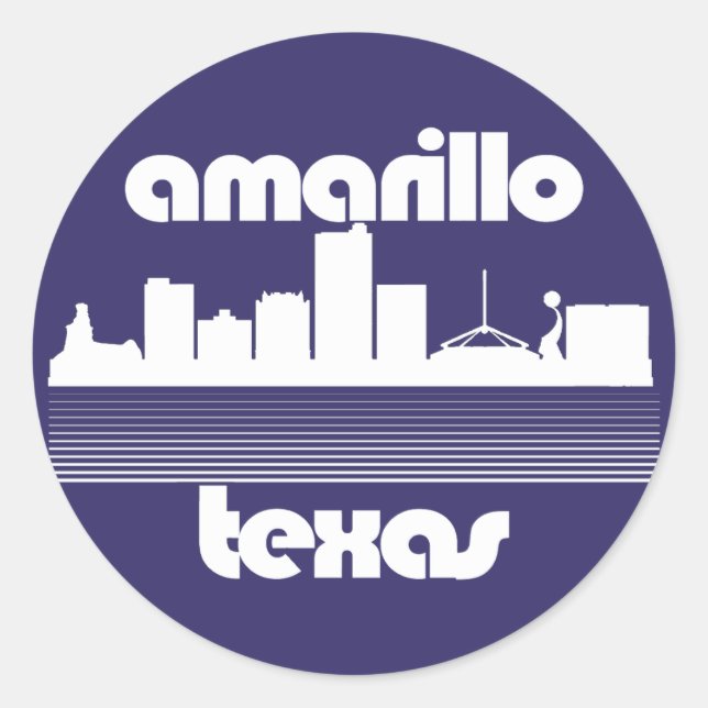 Amarillo Texas  Classic Round Sticker (Front)