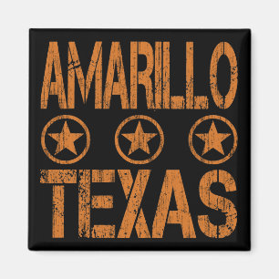 AMARILLO TEXAS - DISTRESSED STYLE MAGNET