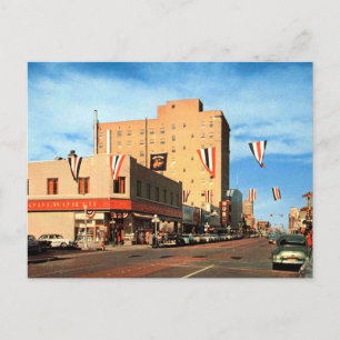Amarillo TX Polk Street View, 1956 Vintage Postcard