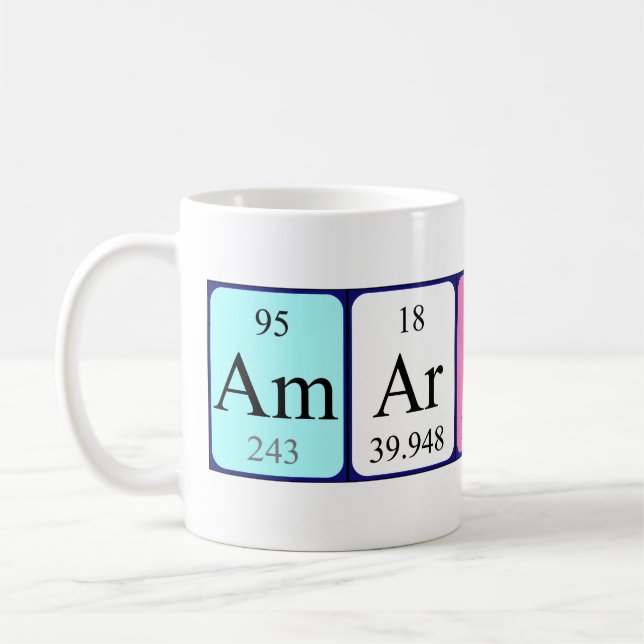 Amarion periodic table name mug (Left)