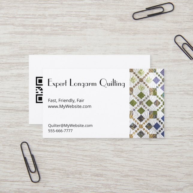Amarna Quilt Fully Customisable Biz Cards (Front/Back In Situ)
