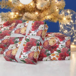 Amaryllis and Chrysanthemums Floral Pattern Wrapping Paper<br><div class="desc">This botanical wrapping paper adds a floral accent to your personal,  birthday and holiday gifts. It features a floral pattern of amaryllis,  ranunculus,  anemones and chrysanthemums. This floral,  moody wrapping paper is perfect for any occasion. Matching items are available.</div>