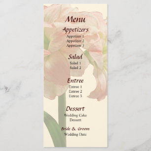 Amaryllis Aphrodite Wedding Menu