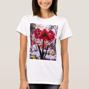 Amaryllis by Snow Window T-Shirt