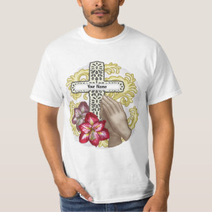 Amaryllis Christian Cross  T-Shirt