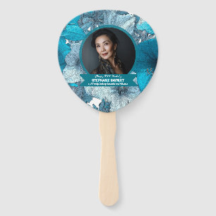 Amaryllis Floral 50Th Birthday Custom Hand Fan