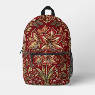 Amaryllis Floral Backpack – Winter Bloom Design