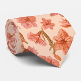 Amaryllis Floral Bride Father Tropical Wedding Tie