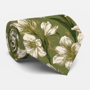 Amaryllis Floral Engagement Traditional Wedding Tie