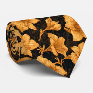 Amaryllis Flower Best Man Wedding Tie