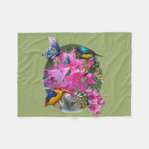 Amaryllis-flower Garden meeting Fleece Blanket