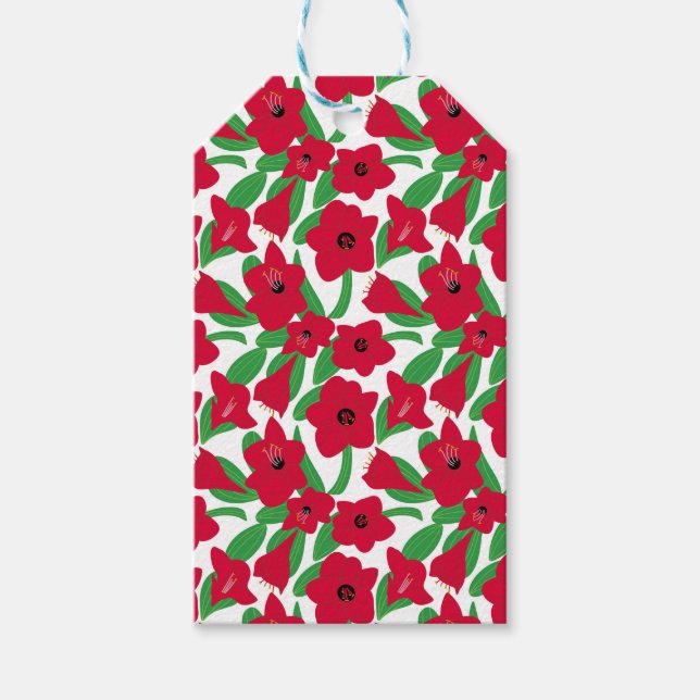 Amaryllis Flower Gift Tags (Front)