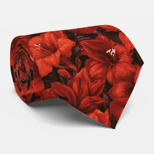 Amaryllis Flower Husband Commencement Tie