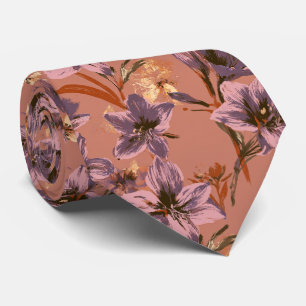 Amaryllis Flower Husband Traditional Wedding Tie