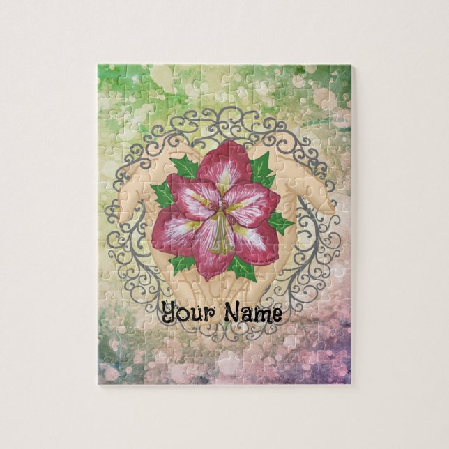 Amaryllis flowers in Hands Jigsaw Puzzle (Vertical)