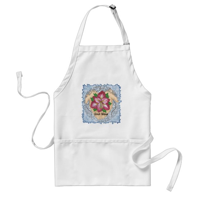 Amaryllis flowers in Hands Standard Apron (Front)